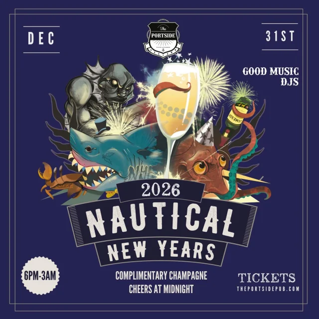 Ring in 2026 Nautical Style Below Deck 🍾 🥂 ⚓️

Featuring GOOD MUSIC DJs 10pm-3am & a complimentary champagne cheers at midnight

Ticket Tiers:

⚓️East Coast Kitchen Dinner Package (only 10 packages available) – $250 – ADMIT 4 GUESTS, 4 KEITHS BEER, APPIES FOR 4, TABLE RESERVED, ENTRY AT 7PM, DINNER SERVED AT 730PM SHARP
⚓️BEFORE 8PM – $30 – ENTRY BEFORE 8PM
⚓️BEFORE 9PM – $35 – ENTRY BEFORE 9PM
⚓️AFTER MIDNIGHT – $25 – ENTRY AFTER 1215AM
 
We sell out every year, get your tickets today and celebrate with us 😉